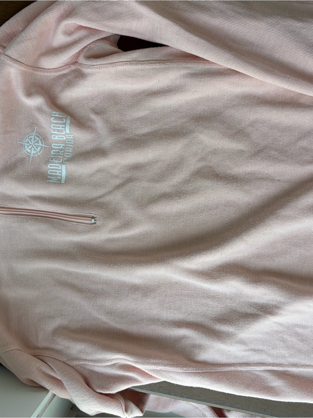 Nautica Soft Pink Quarter-Zip Pullover Hoodie